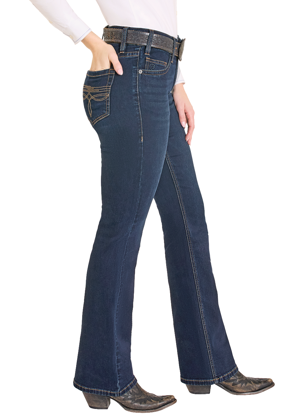 Rock & Roll Cowgirl Jeans - BW4RD07903 - Mid Rise Riding Fit