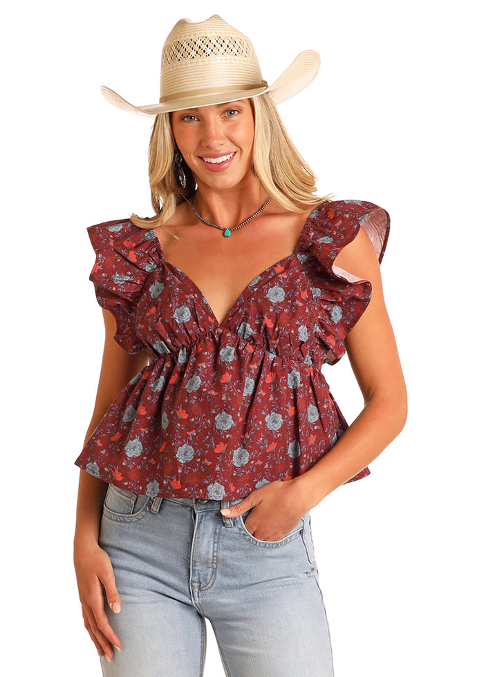 Kaylee - Burgundy Floral