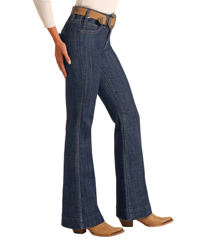 Rock & Roll Cowgirl Jeans - BW5HD06047- High Rise Trouser