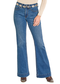 Rock & Roll Cowgirl Jeans - BW5HD07884 - Raised Denim High Rise Trouser