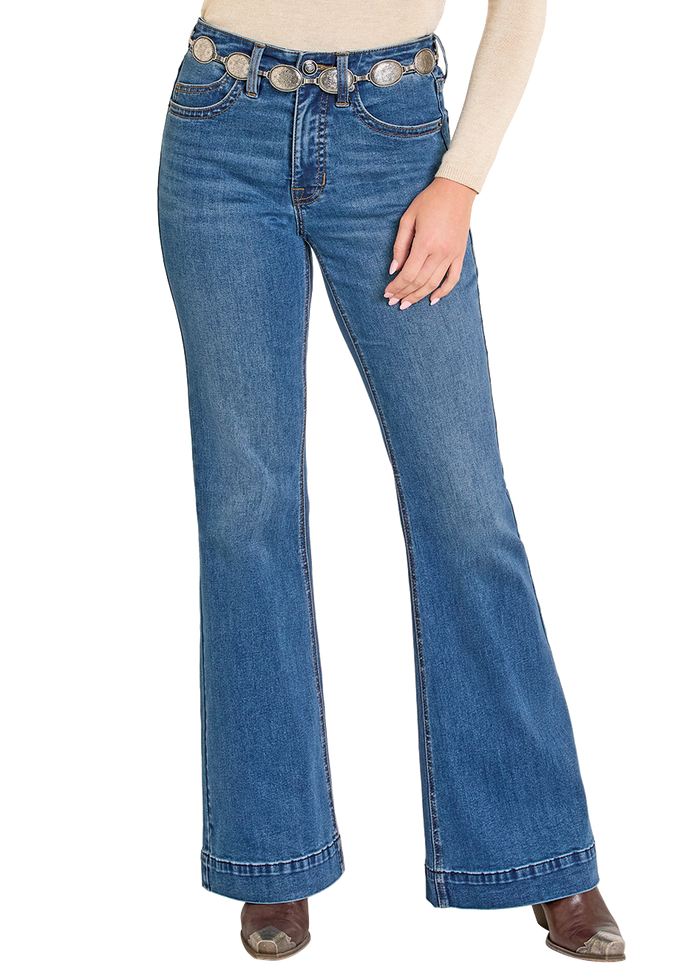 Rock & Roll Cowgirl Jeans - BW5HD07884 - Raised Denim High Rise Trouser