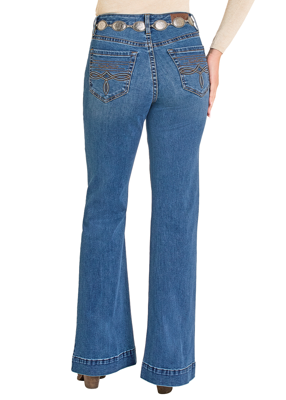 Rock & Roll Cowgirl Jeans - BW5HD07884 - Raised Denim High Rise Trouser