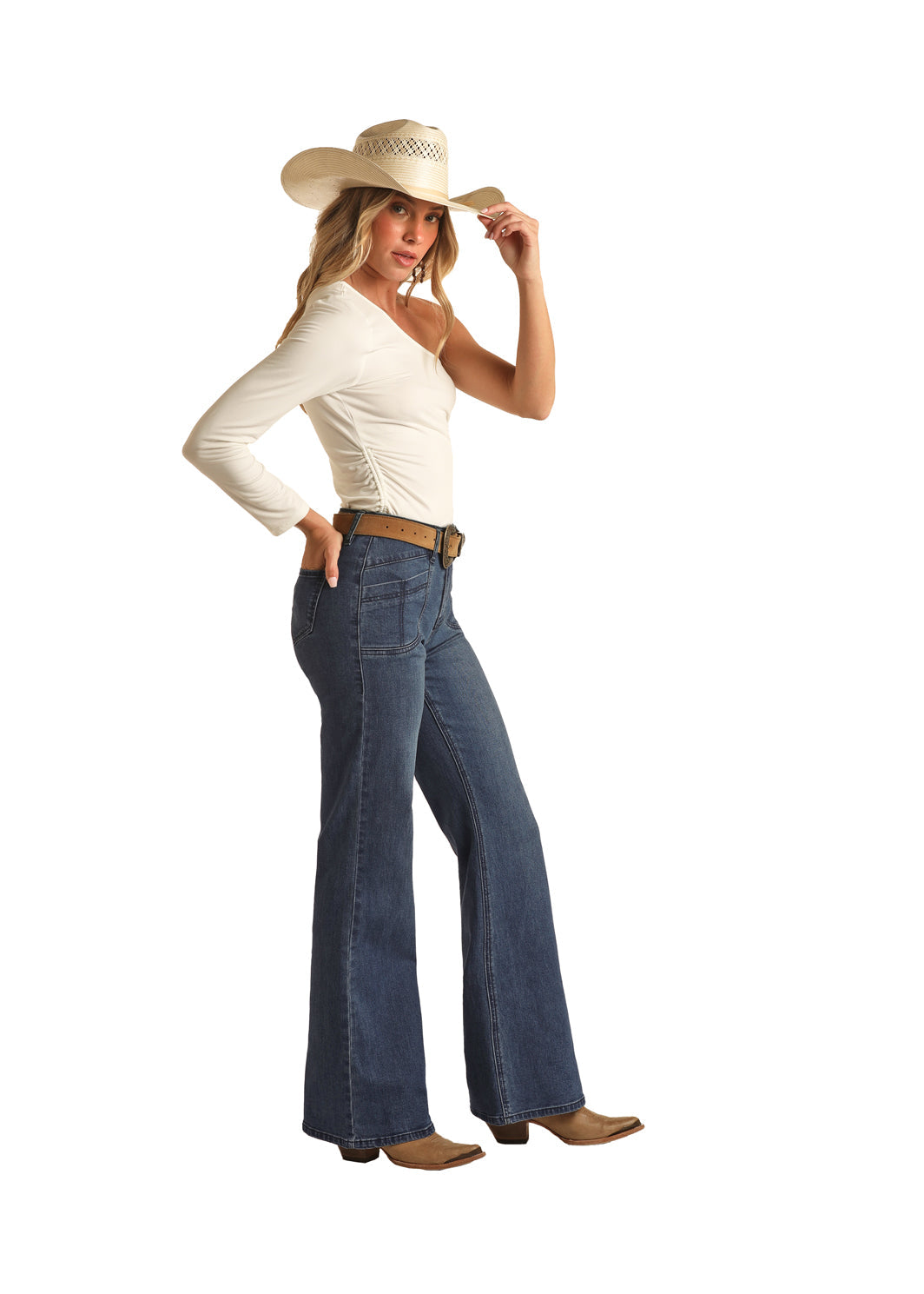 Rock & Roll Cowgirl Jeans - BW6HD03587 - High Rise Wide Leg Flare