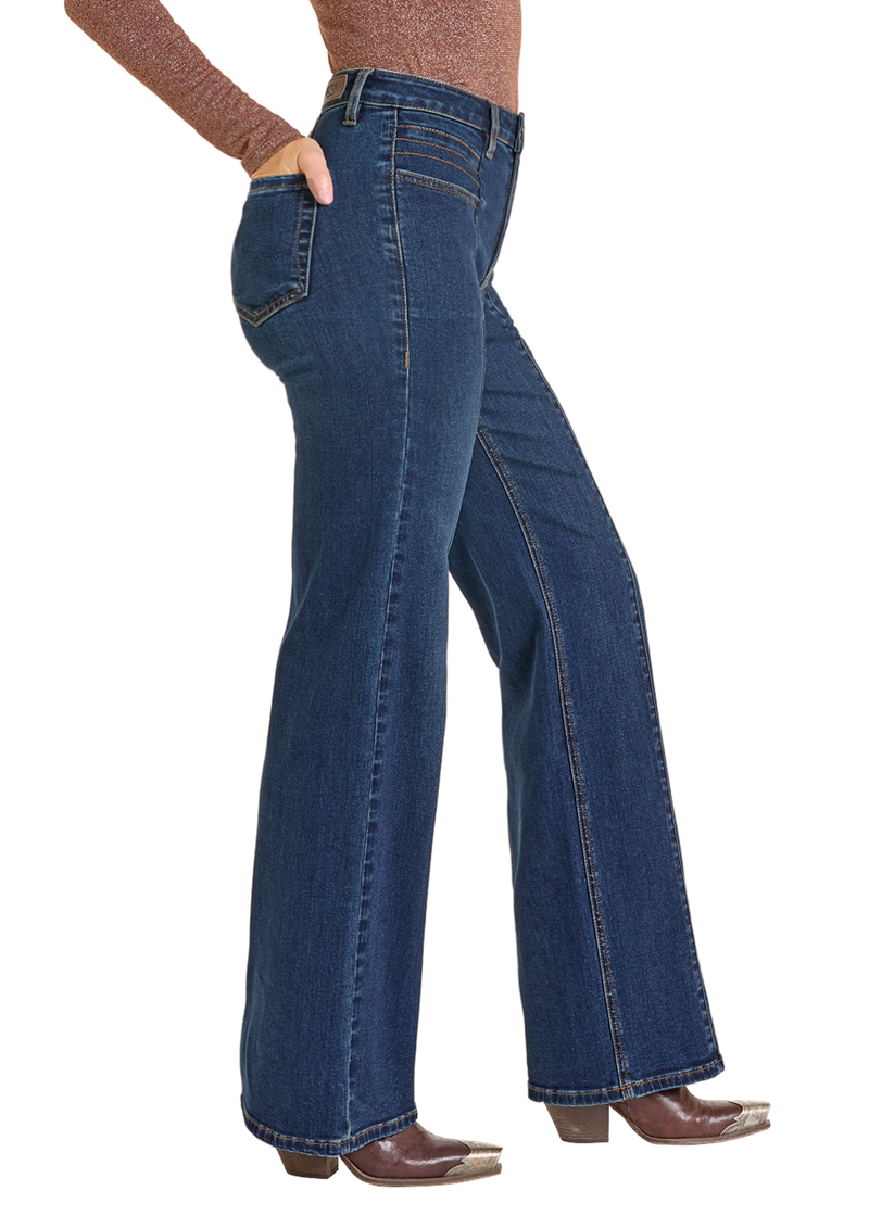Rock & Roll Cowgirl Jeans - BW6HD07214 - Front Seam Relaxed High Rise Flare