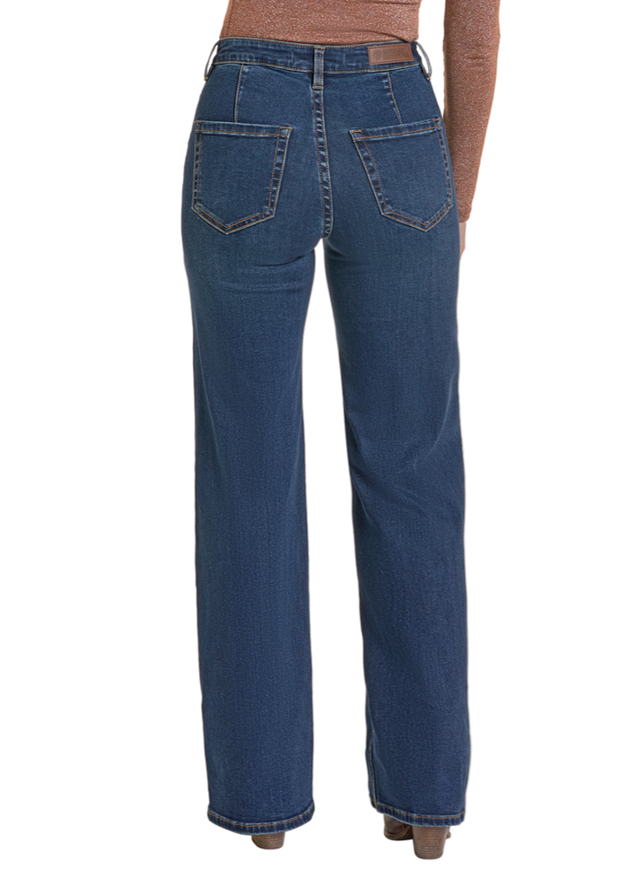 Rock & Roll Cowgirl Jeans - BW6HD07214 - Front Seam Relaxed High Rise Flare