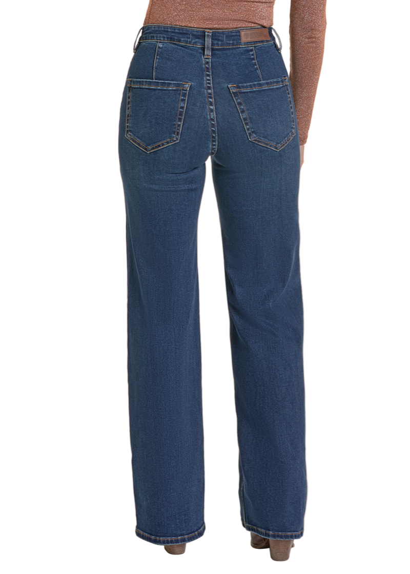 Rock & Roll Cowgirl Jeans - BW6HD07214 - Front Seam Relaxed High Rise Flare