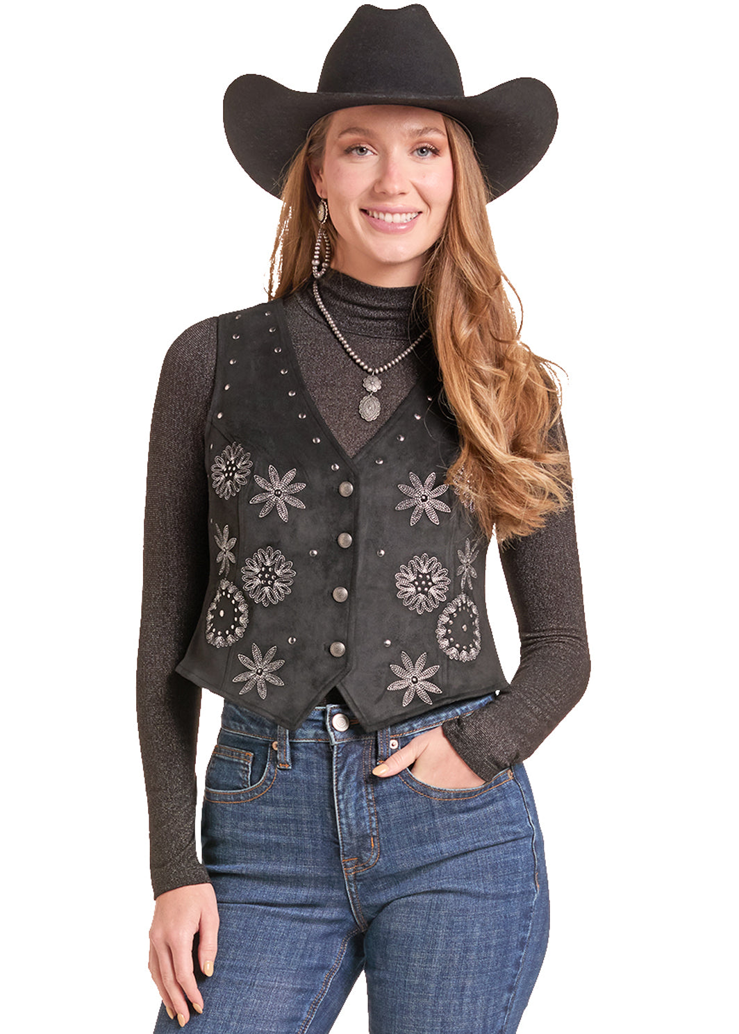 Indie Vest - Studded Black (BW98T09387)