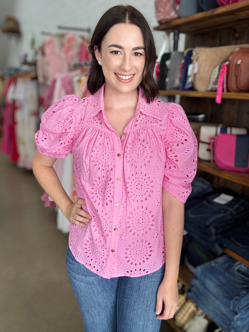 Lacy Top - Pink