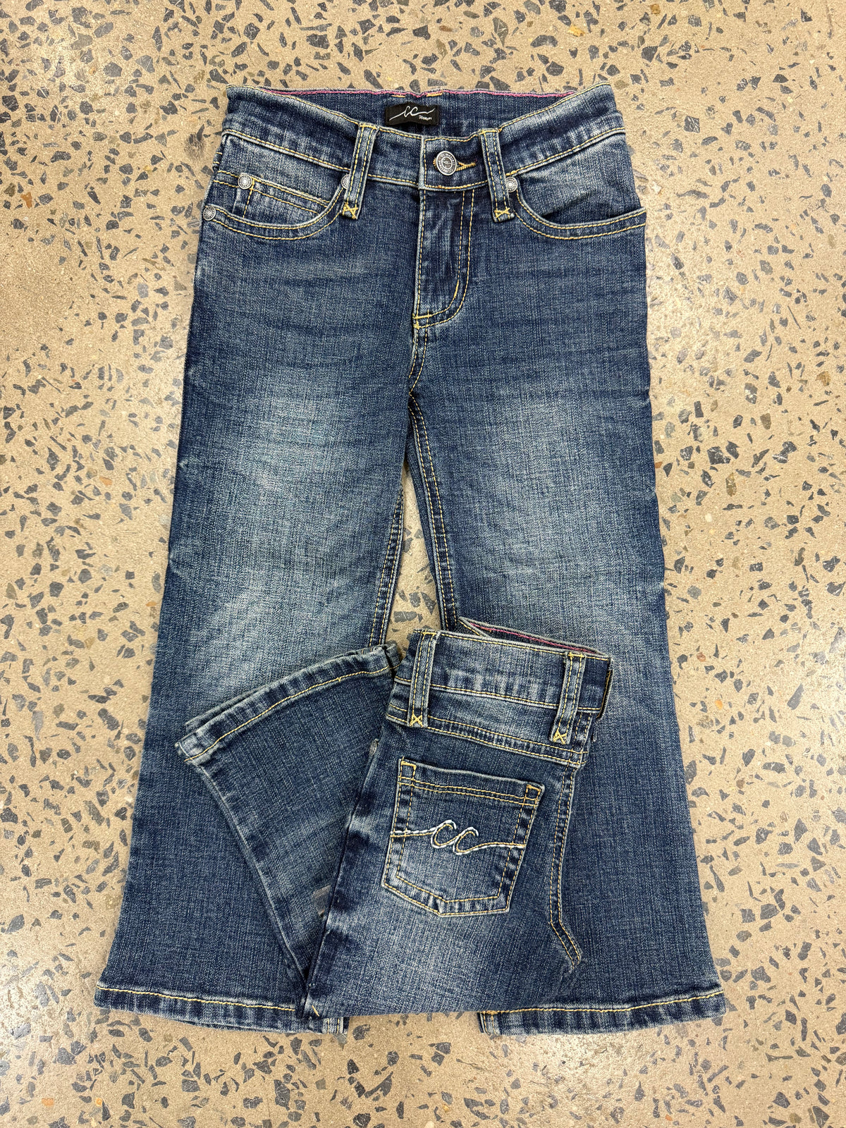 Girl's CC Western Jeans - Dark Wash Bootcut
