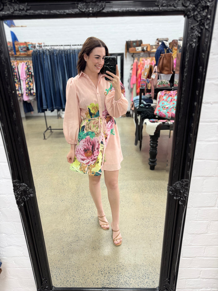 Daphne Mini Dress - Blush Floral