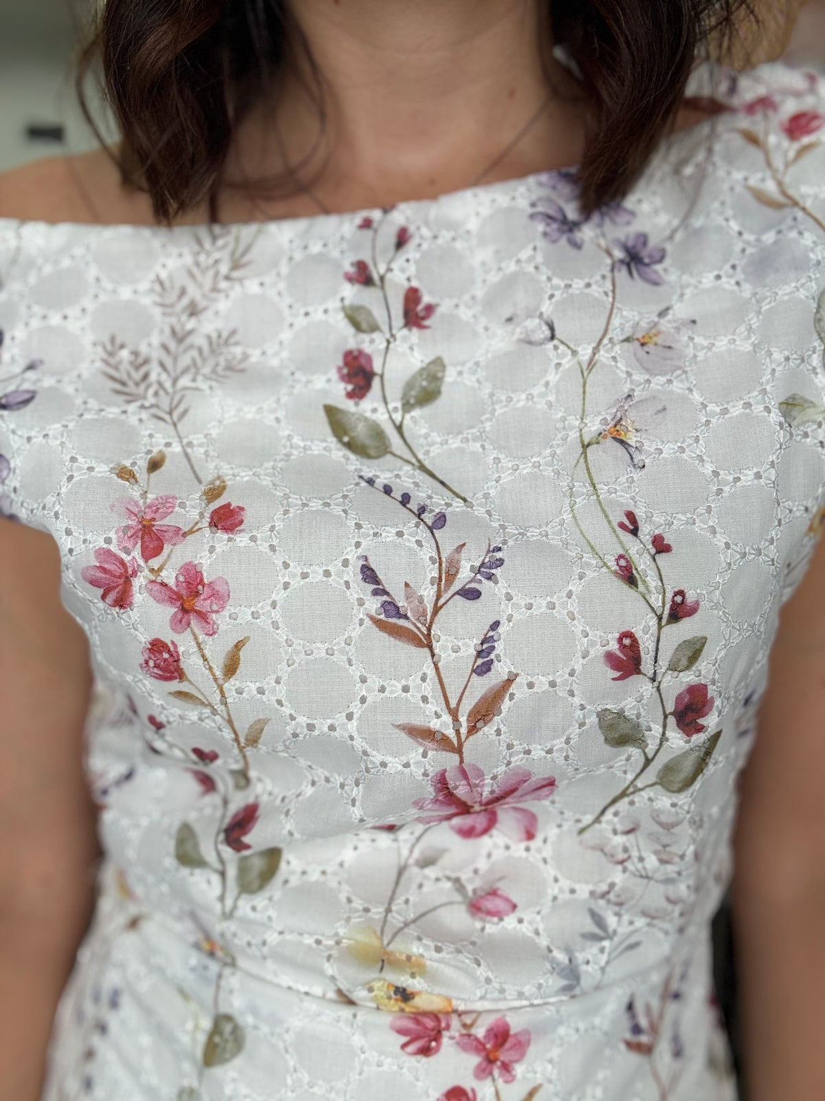 Rosie Mini Dress - White Floral
