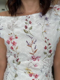 Rosie Mini Dress - White Floral