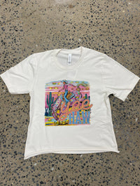 Yeehaw Bronc Tee - Vintage White