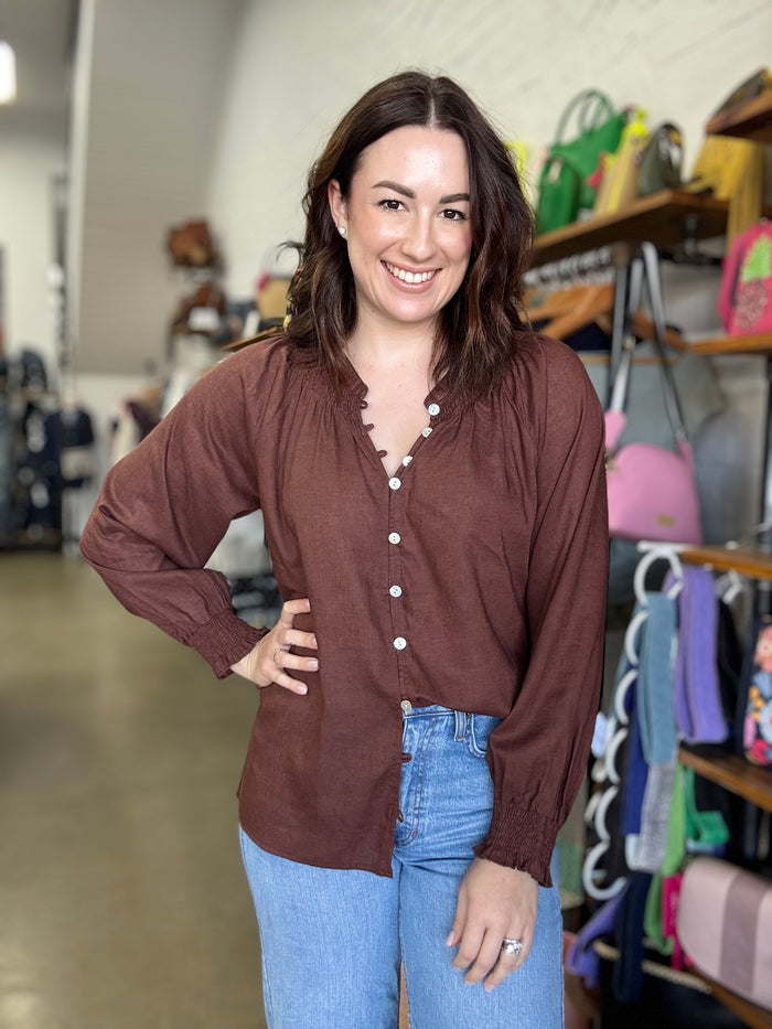 Astrid Top - Dark Cherry Mocha