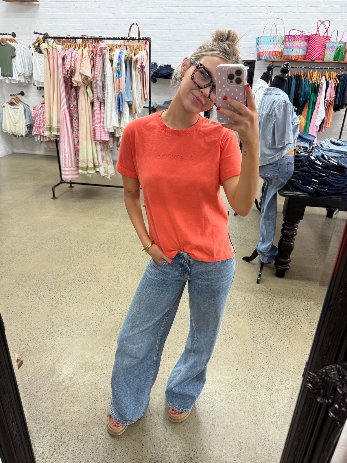 AAE Washed Tee - Coral