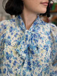 Jacinta Top - Blue Floral