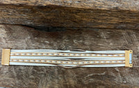 Multi Strand Magnetic Bracelet - White