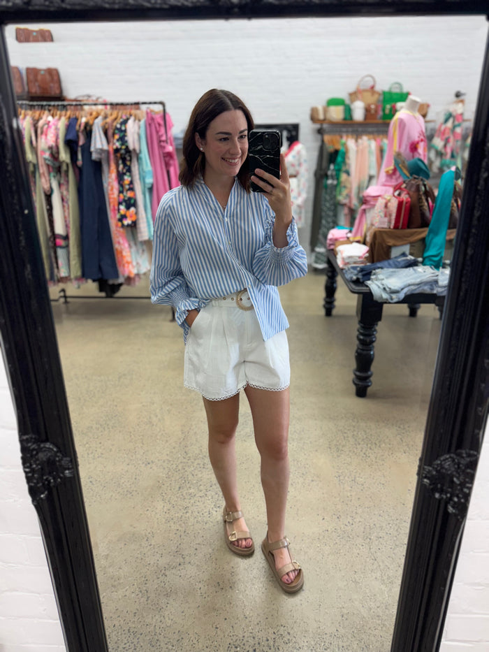 Rylan Top - Blue Stripe