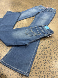 Rock & Roll Cowgirl Jeans - BW4RD09763 - Curve Embroidery Mid Rise Riding Fit