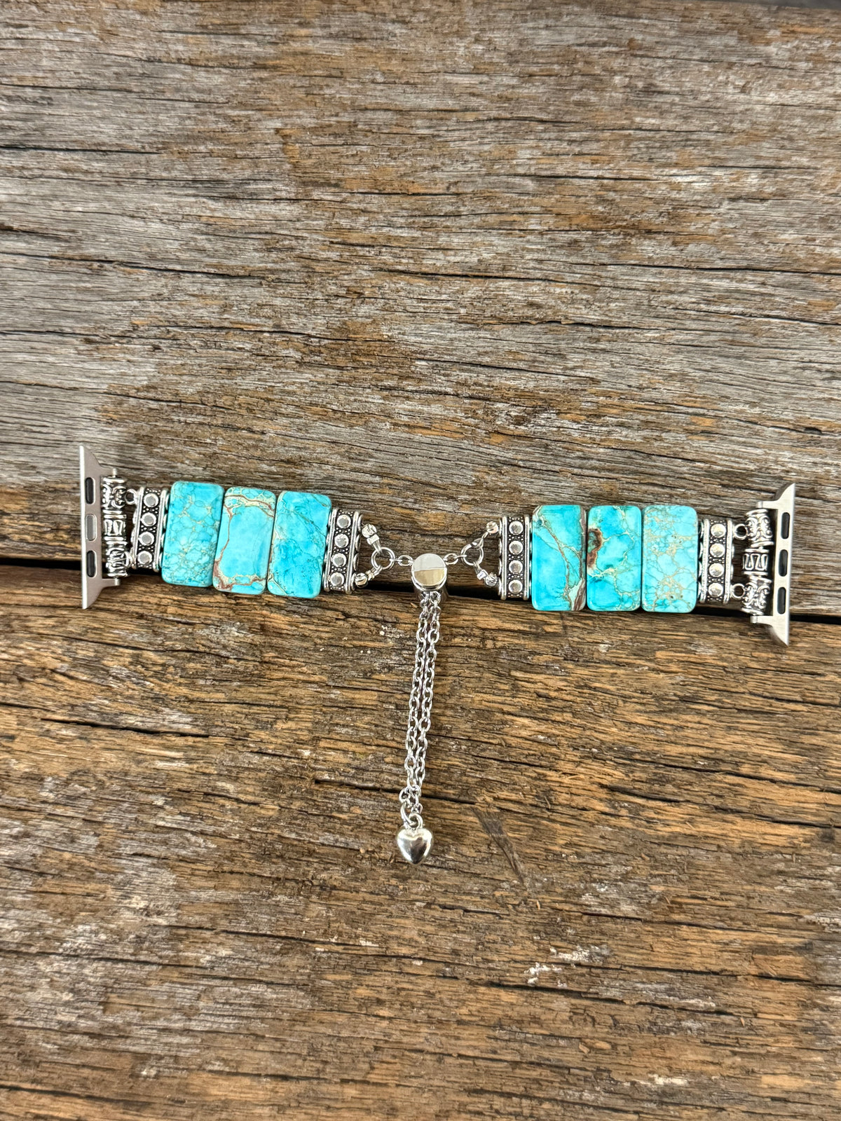 Silver Turquoise Apple Watch Band - Georgie