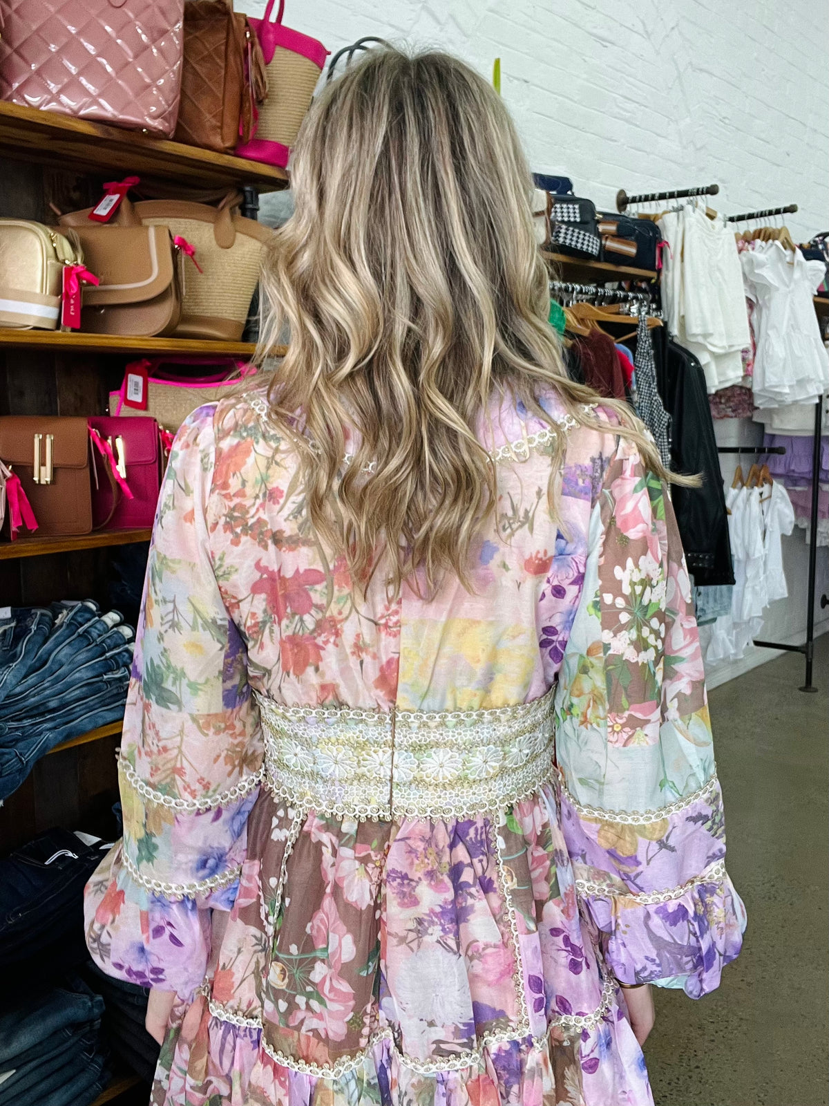 Delia Mini Dress - Botanic Print