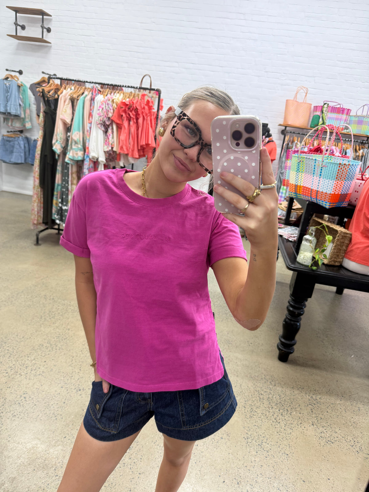 AAE Washed Tee - Fuschia