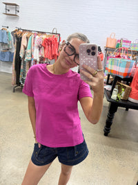 AAE Washed Tee - Fuschia