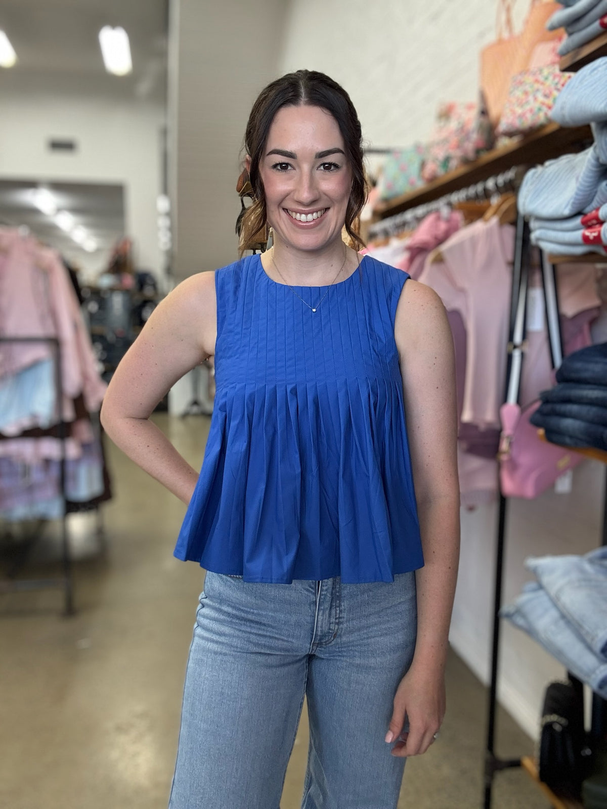Charlotte Top - Aegean Blue