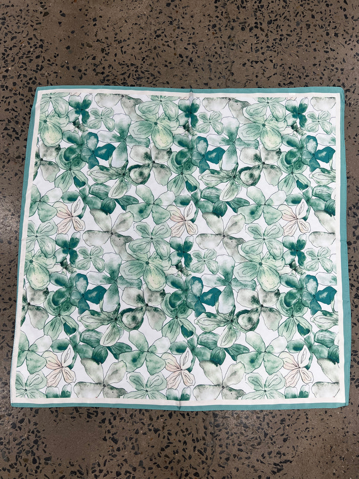 Western Wild Rag - Watercolour Periwinkles (Green)