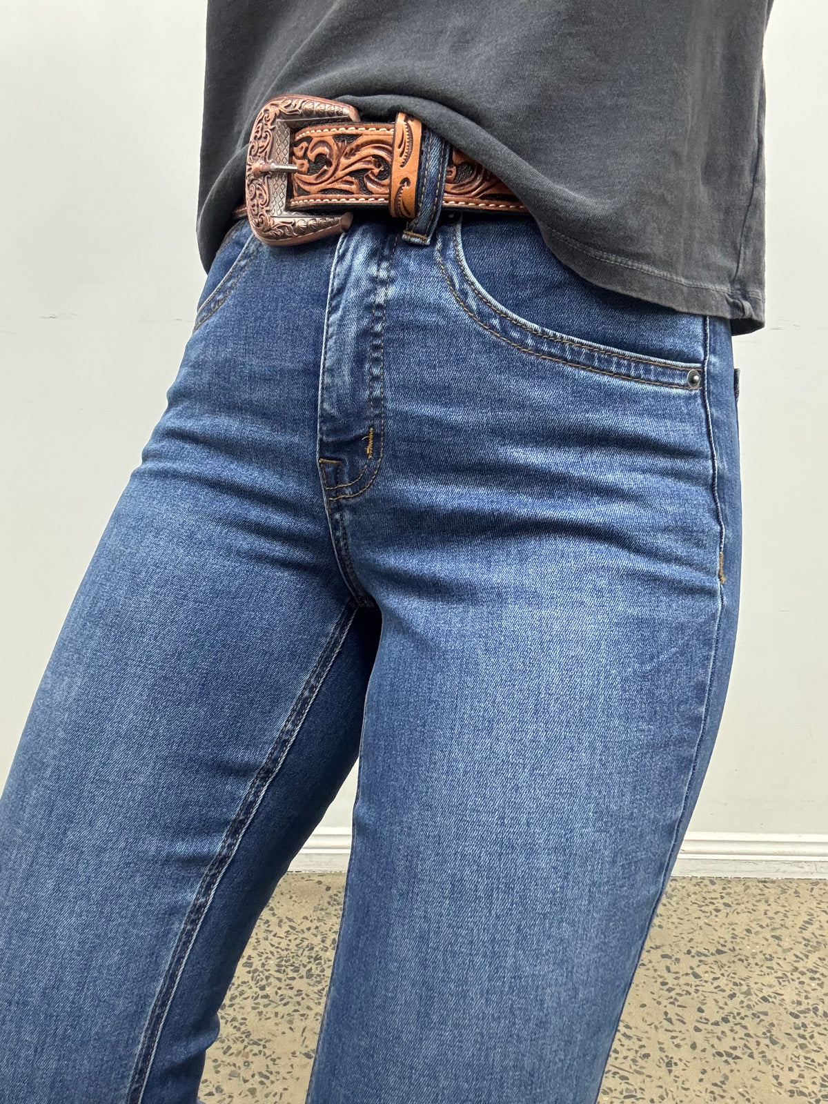 Rock & Roll Cowgirl Jeans - BW5HD07884 - Raised Denim High Rise Trouser