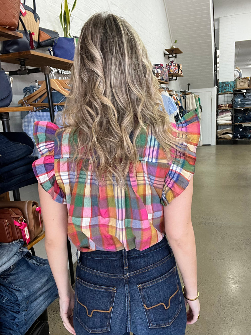 Gwen Top - Vintage Plaid
