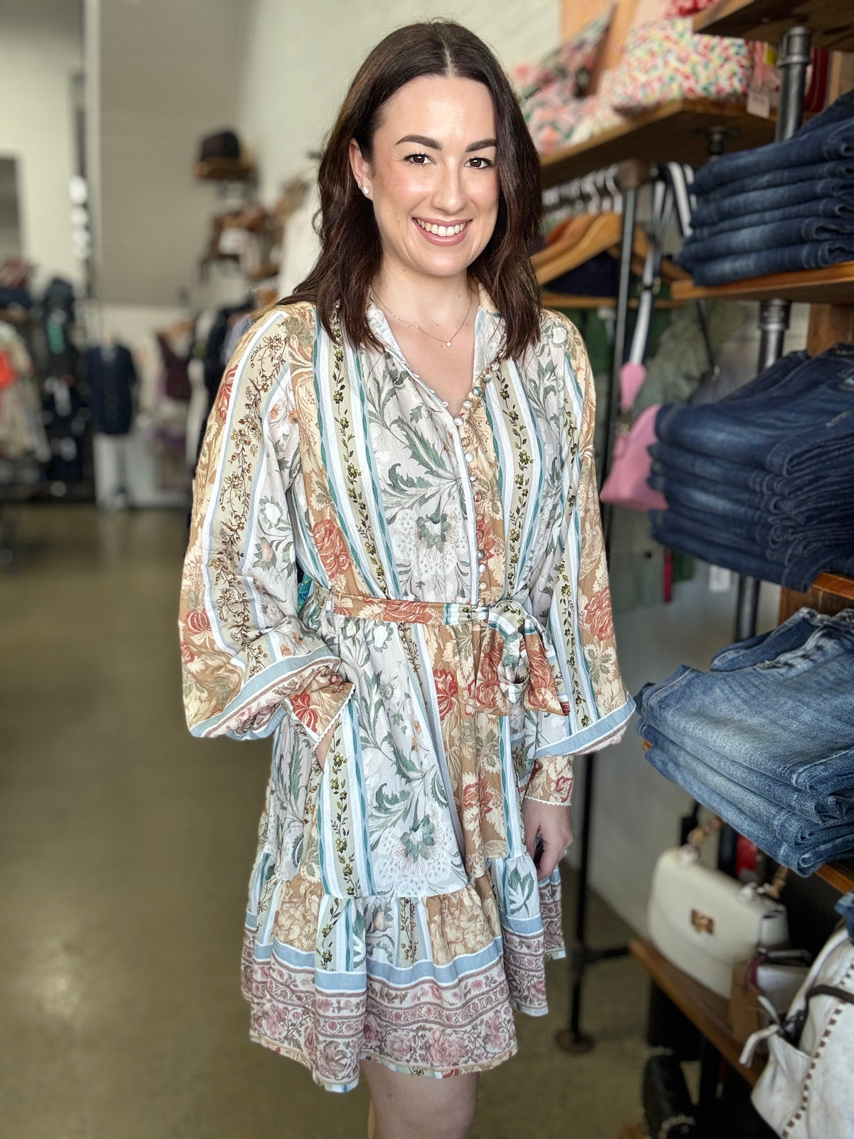 Bloom Mini Dress - Vintage Floral