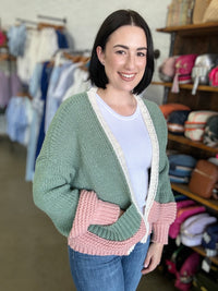 Kennedie Knit - Sage & Pink
