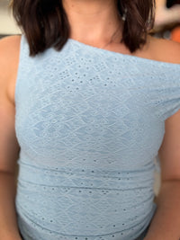 Ivy Off Shoulder Top - Blue