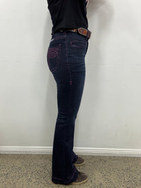 Cowgirl Tuff Jeans - Pink BootStitch