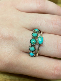 Rein Ring Stack - Silver Turquoise