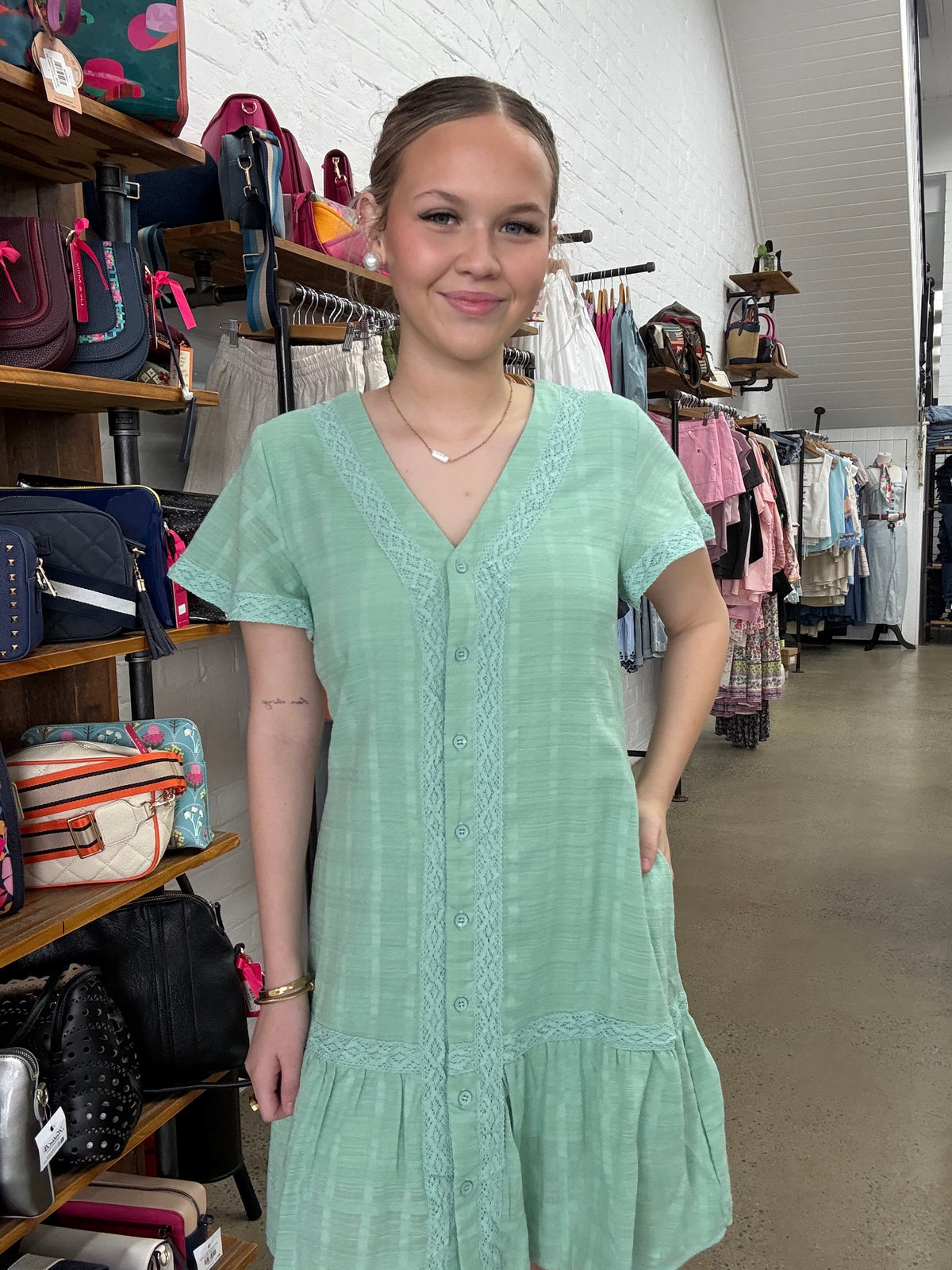 Everly Dress - Green