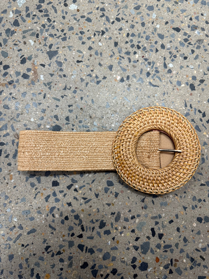 Boutique Belt - Rattan Buckle (Khaki)