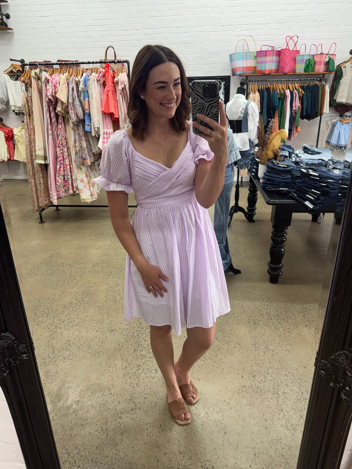 Stella Dress - Pink Stripe