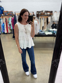 Willow Top - White Bow