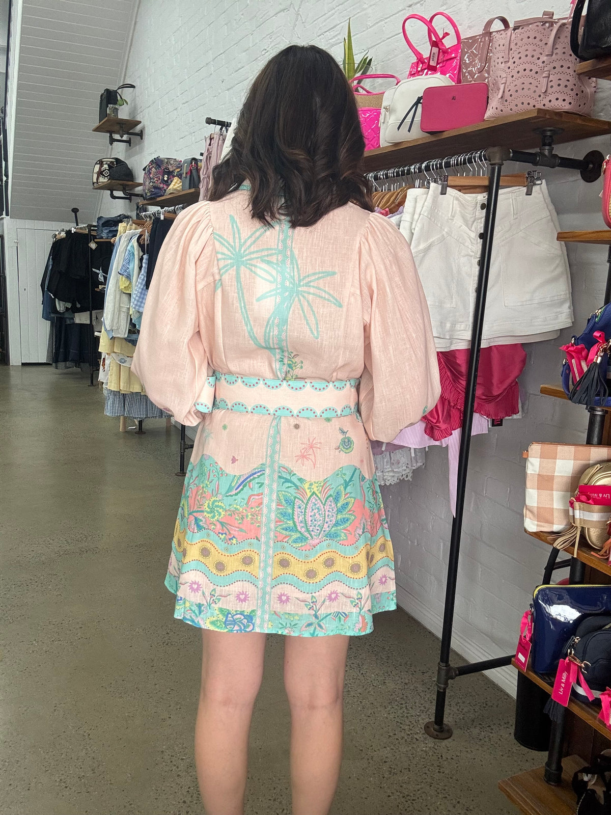 Sky Mini Dress - Pastel Pink & Aqua