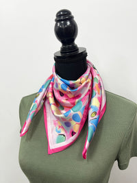 Western Wild Rag - Abstract Watercolour (Pink)