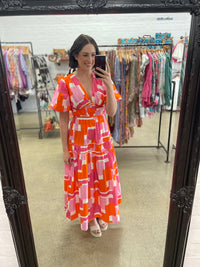 Lexi Dress - Pink & Orange
