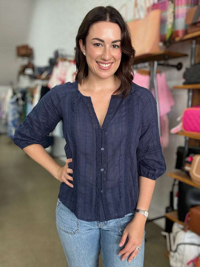 Tilly Top - Navy