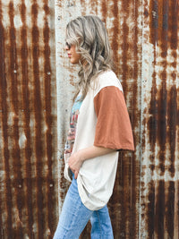 Wild West Oversized Tee - Vanilla