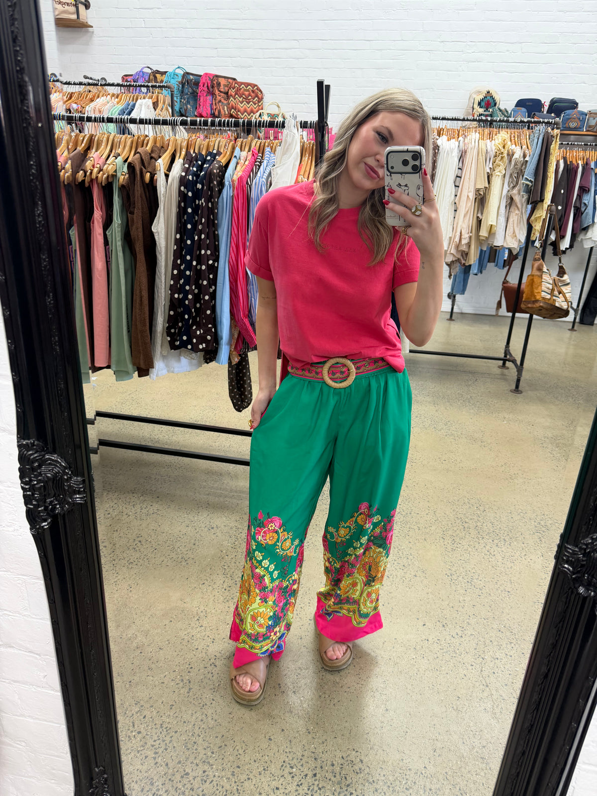 Donnie Pants - Green & Pink