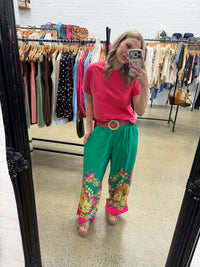 Donnie Pants - Green & Pink