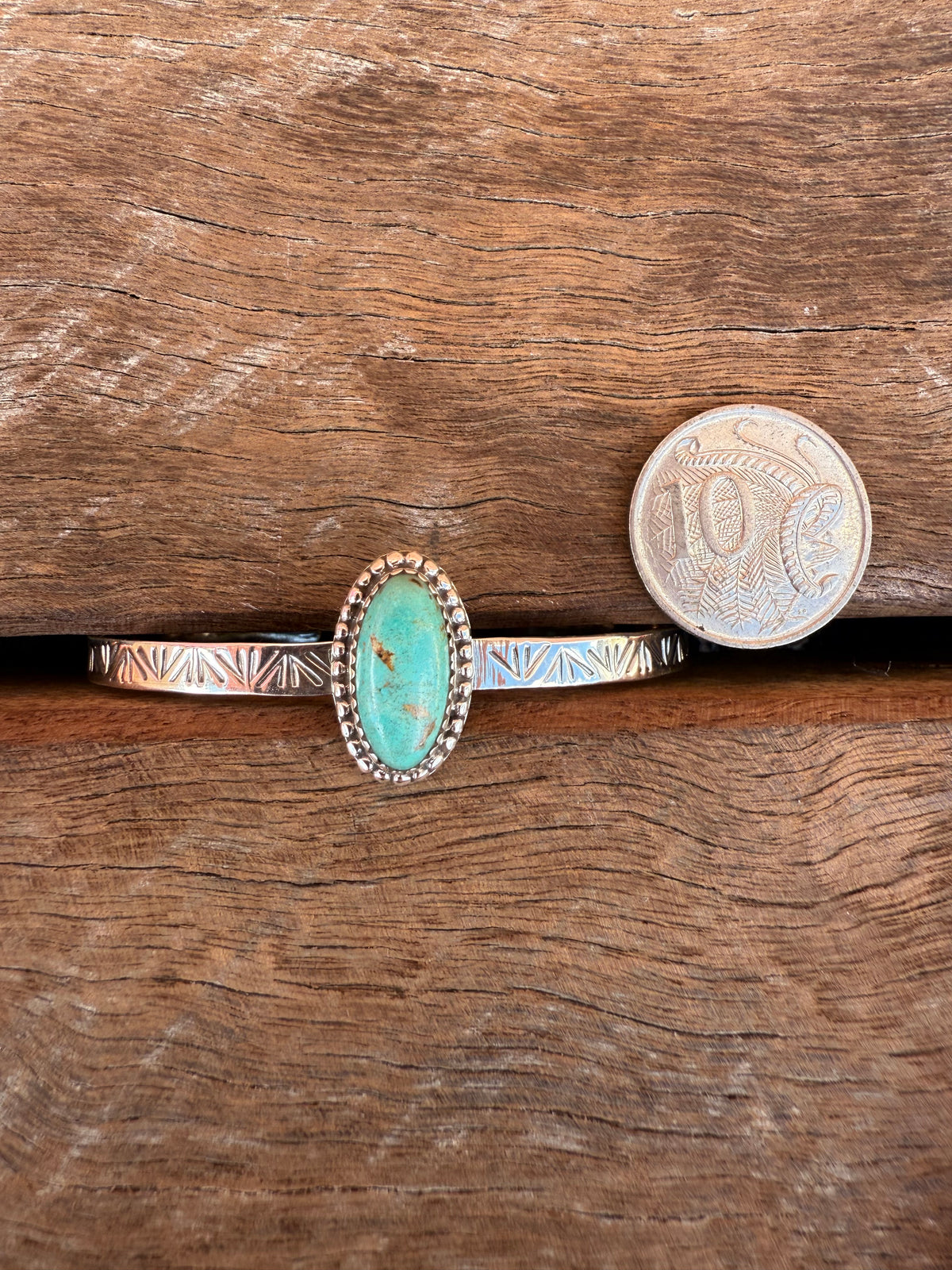 Patchwork Cuff - Turquoise Stone