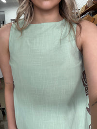 Faye Mini Dress - Sage & Chocolate