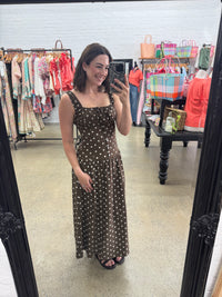 Shondra Dress - Chocolate Polka Dot
